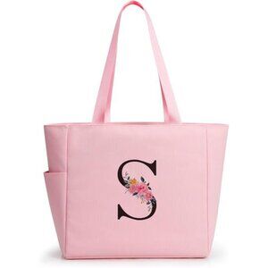 Personalized Beach Tote Bag Pink-s